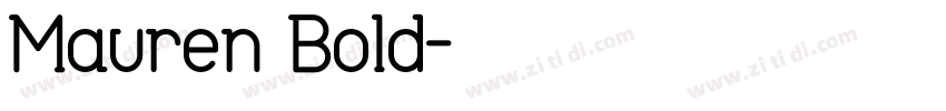 Mauren Bold字体转换